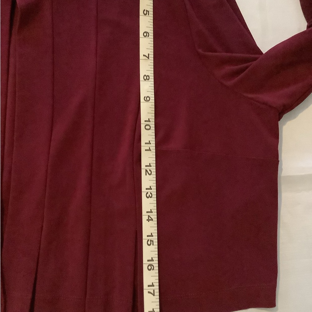 Elegant Burgundy and Black Maxi Dress with Jacket - Picture 7 of 9